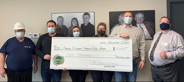 McDougall Energy donates $20,000 to Sudbury, Timmins and Manitoulin Organizations 2 edgarburtonchristmasfooddriveresize1