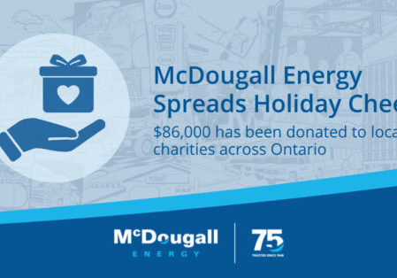 Hand holding a gift box icon for charity donation event.