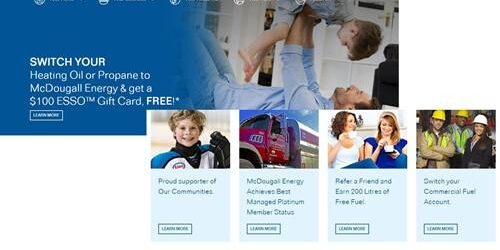 Shows screenshot of McDougall Energy website